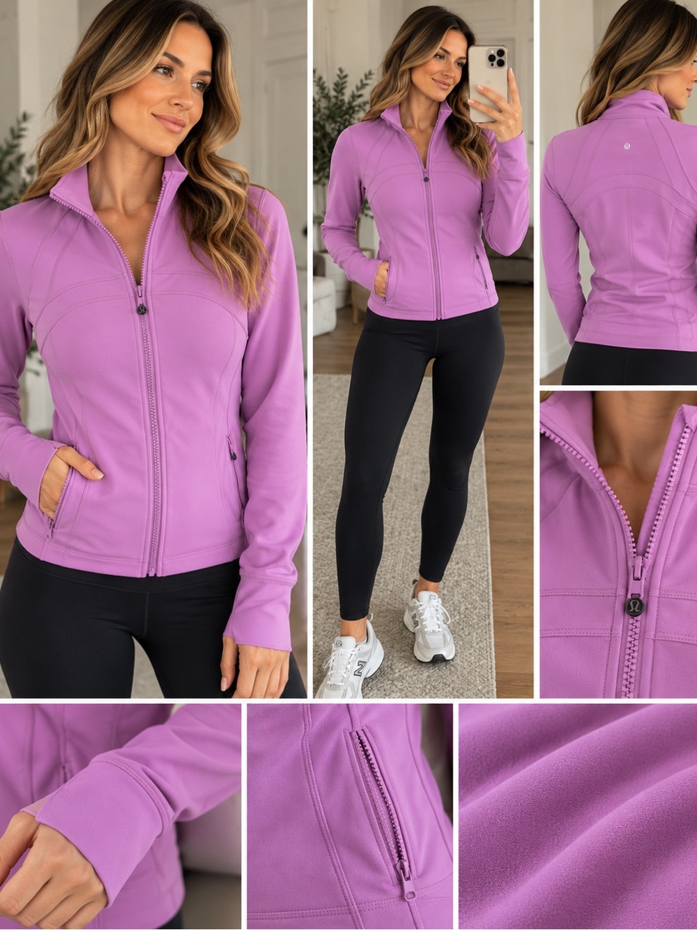 Lululemon Define jacket full zip in pink